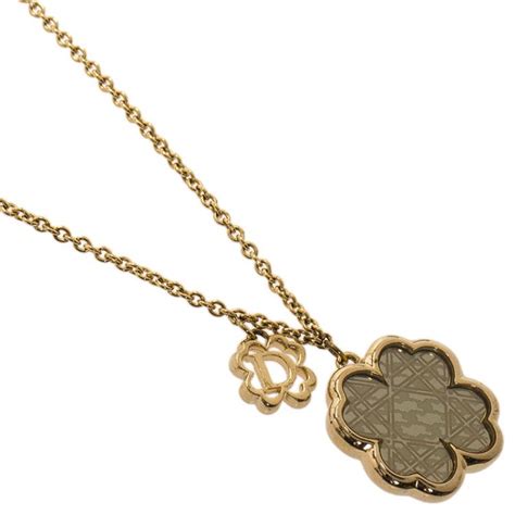 dior four leaf clover necklace|christian dior clover chain necklace.